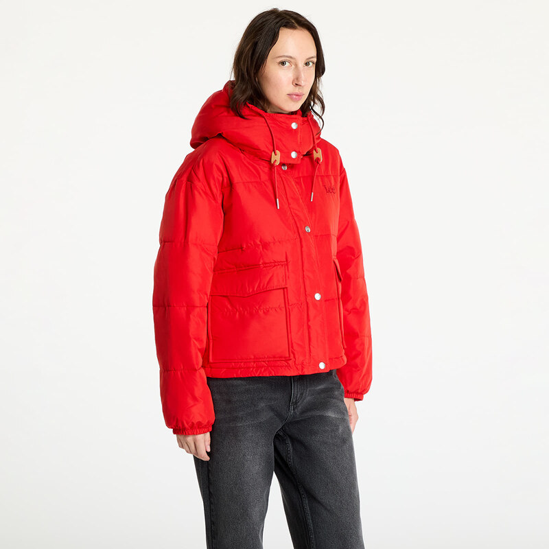 Bunda Lee Hooded Short Puffer True Red S