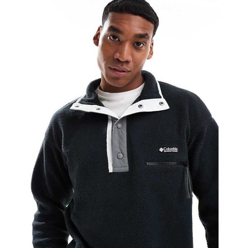 Columbia Helvetia II half snap fleece in black