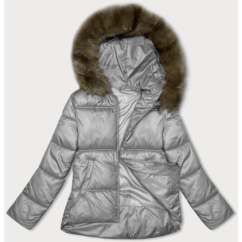 Dámská bunda bomber šedá Swest (B8190-9) 107892517