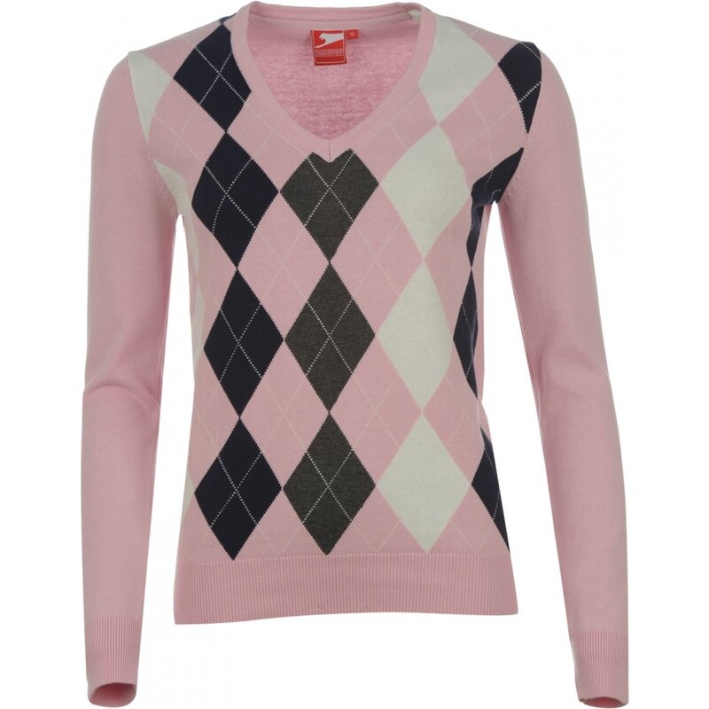 Slazenger Argyle Sweater Ladies, pink