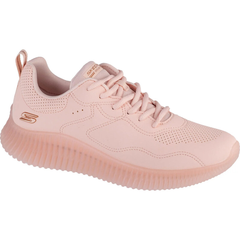 Pudrové dámské tenisky Skechers Bobs Geo - How Marvelous Pudrová
