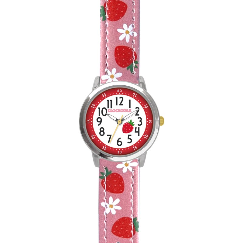 CLOCKODILE Růžové dívčí dětské hodinky JAHODY CWG5220