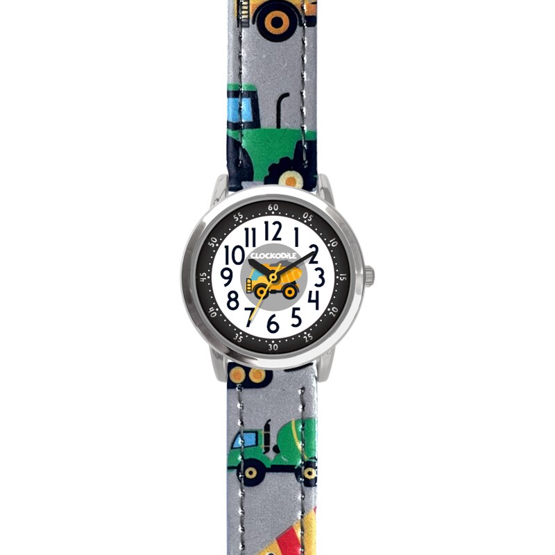 CLOCKODILE Svítící šedé chlapecké dětské hodinky BAGRY CWB0091