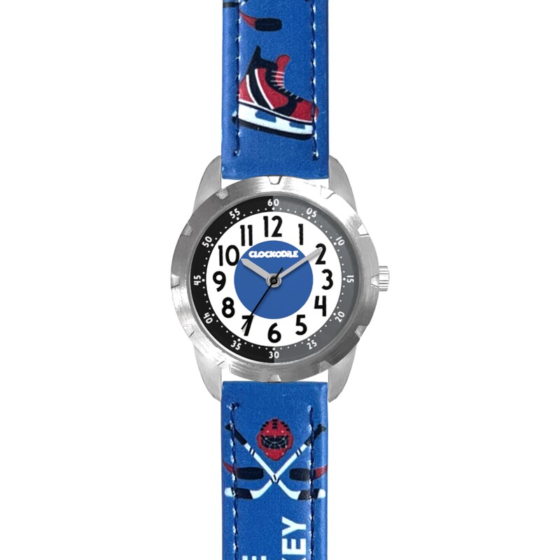CLOCKODILE Svítící modré chlapecké hodinky HOKEJ CWB0110
