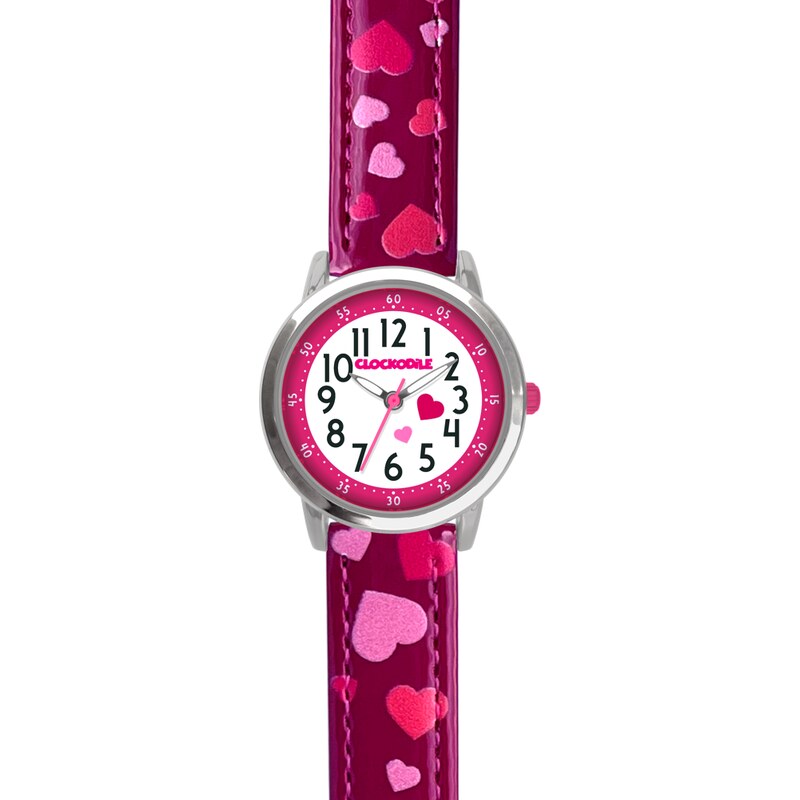 CLOCKODILE Růžové dívčí dětské hodinky SRDÍČKA CWG5212 108517182