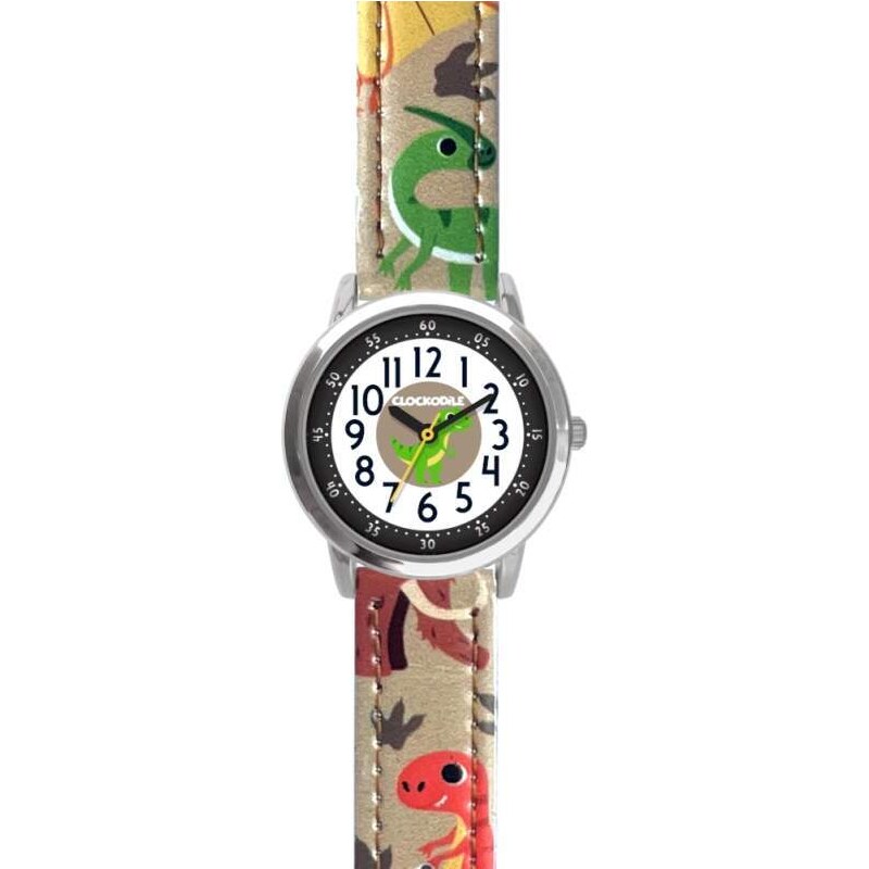 CLOCKODILE Dětské svítící béžové chlapecké dětské hodinky