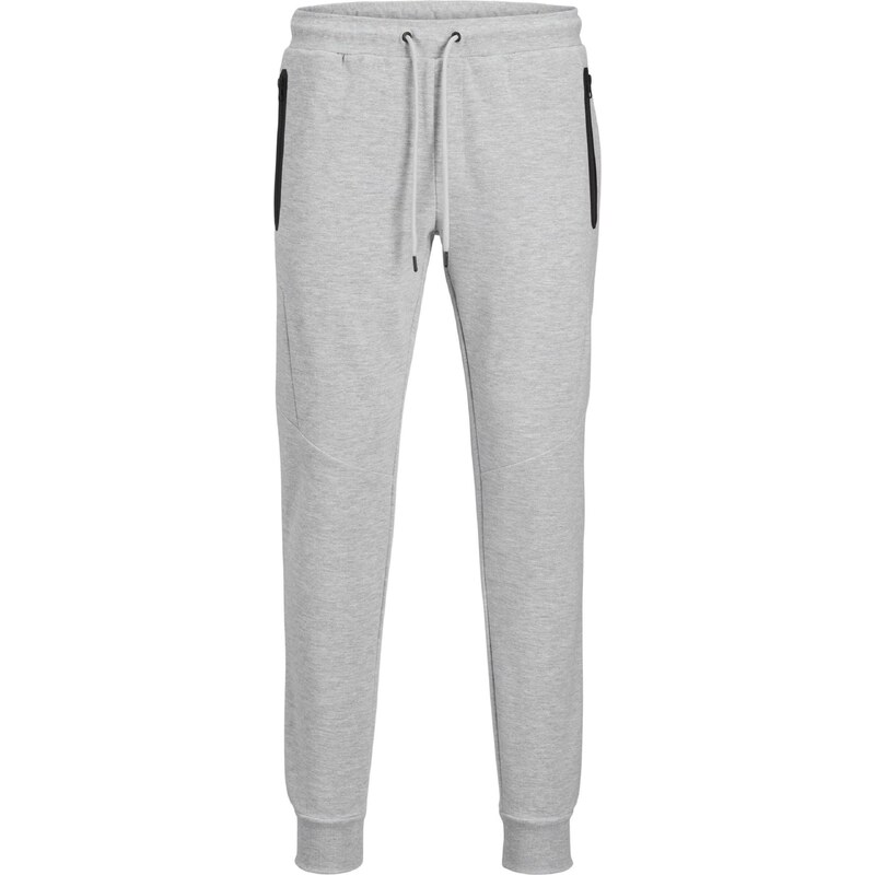 JACK & JONES Kalhoty JPSTWill JJFusion šedý melír / černá