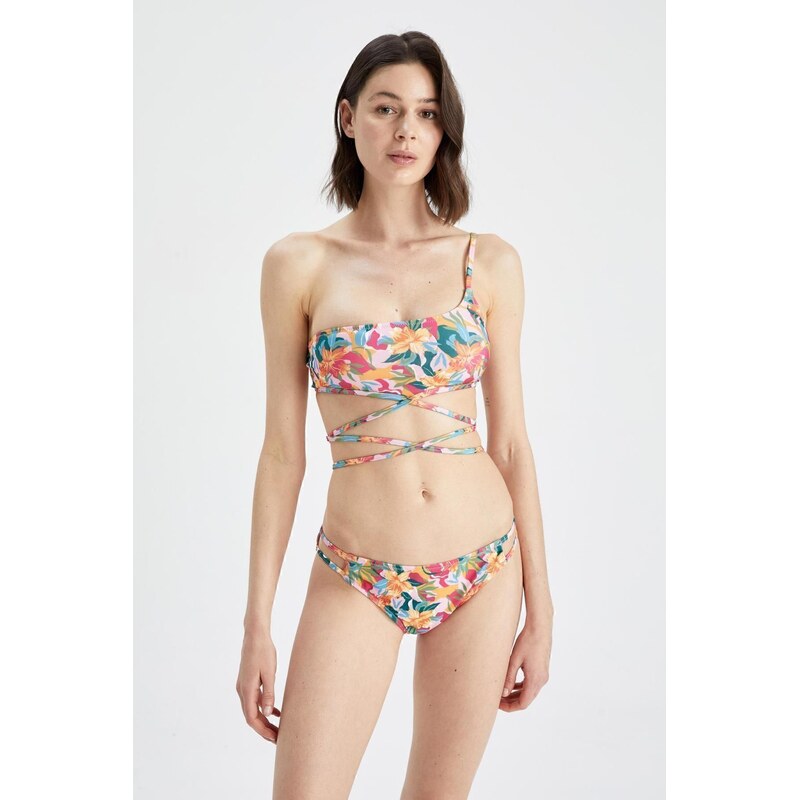 DEFACTO Fall In Love Regular Fit Floral Bikini Bottom