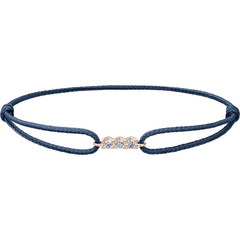 Tiami Provázkový náramek Pure Line 3 z růžového zlata s diamanty 69746183