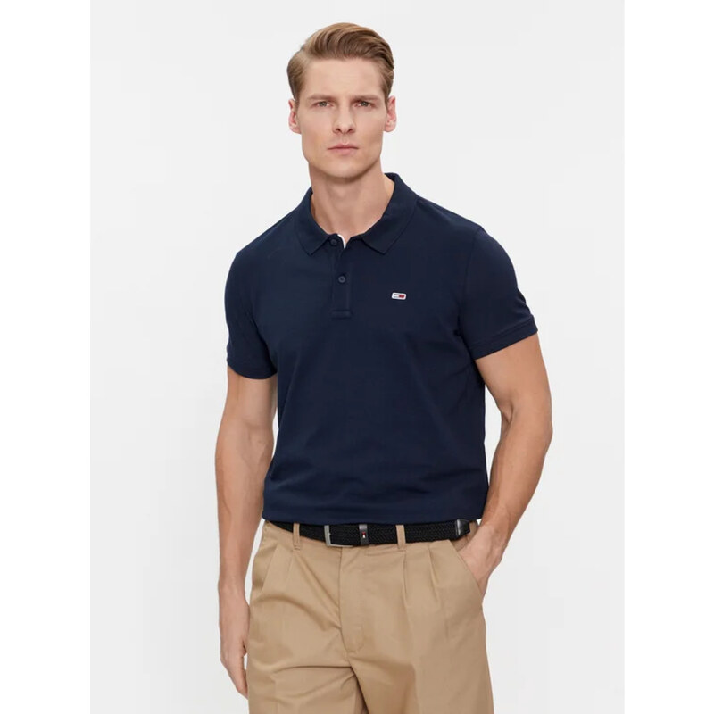 Tommy Jeans pánské tmavě modré polo tričko