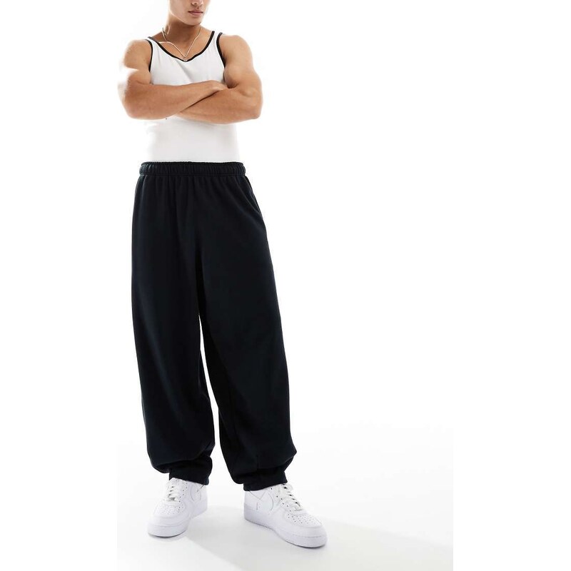 Nike Club French Terry oversized joggers in black