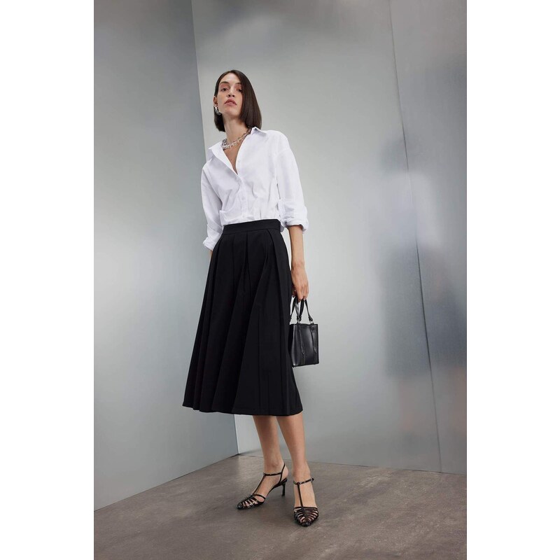 DEFACTO DFC - Pleated High Waist Maxi Skirt 107081648