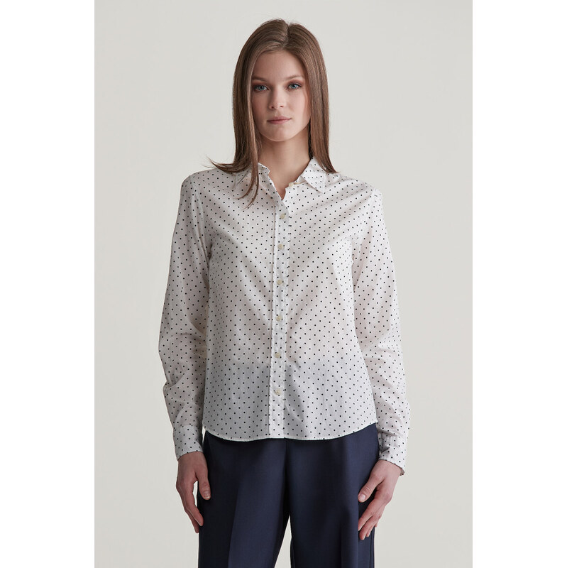 KOŠILE GANT REG DOT PRINT CTN VOILE SHIRT EGGSHELL