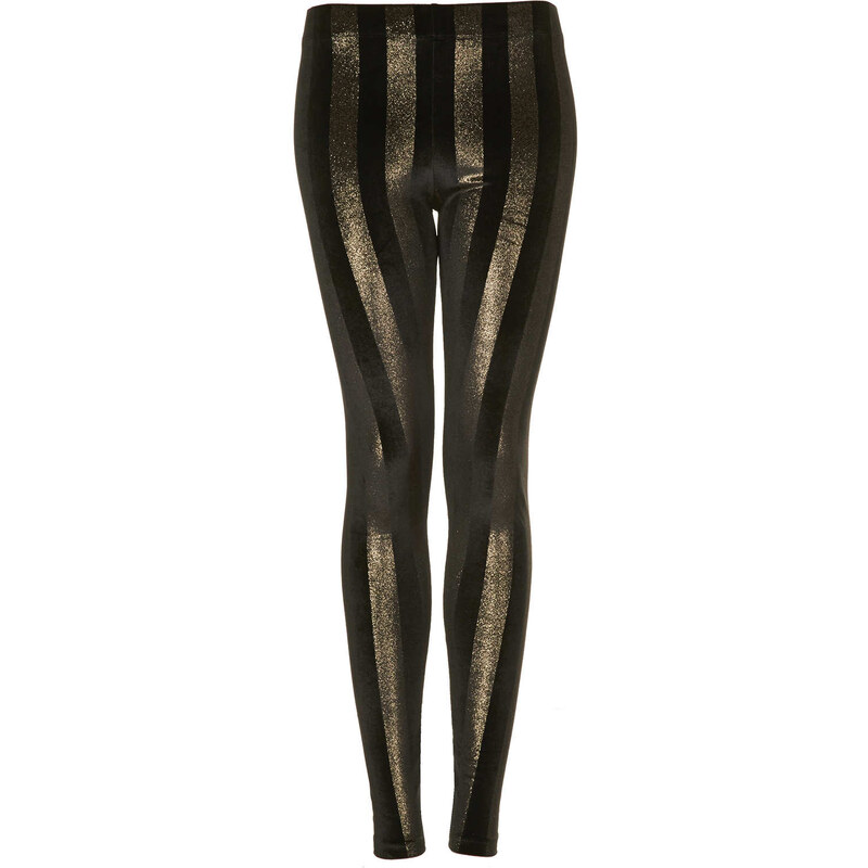 Topshop Stripe Velvet Leggings