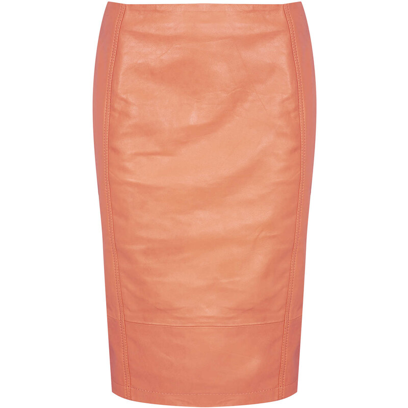 Topshop Leather Panel Pencil Skirt