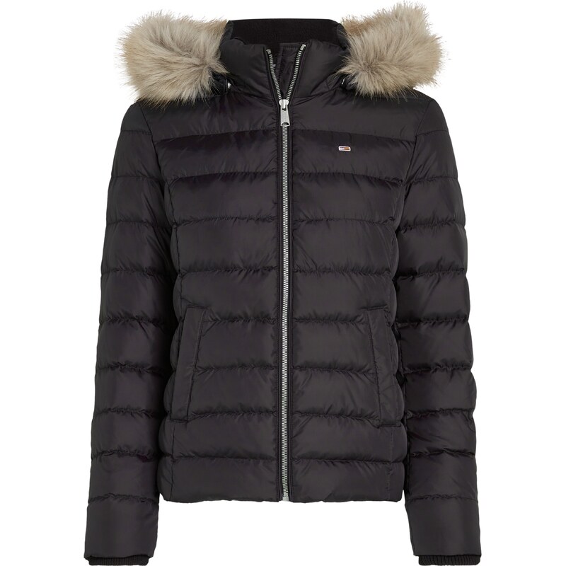 Tommy Jeans Zimní bunda béžová / světle šedá / černá