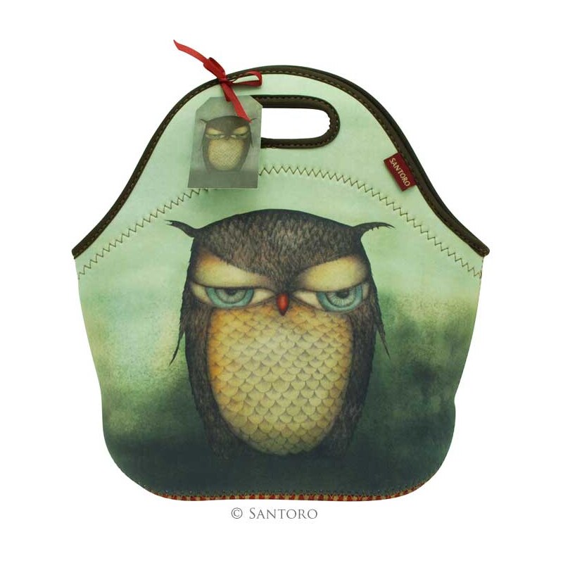 Santoro London - Neoprenová taška na jídlo - Grumpy Owl