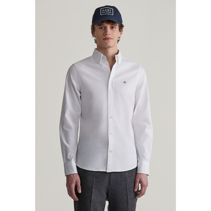 KOŠILE GANT SLIM OXFORD STRETCH SHIRT WHITE