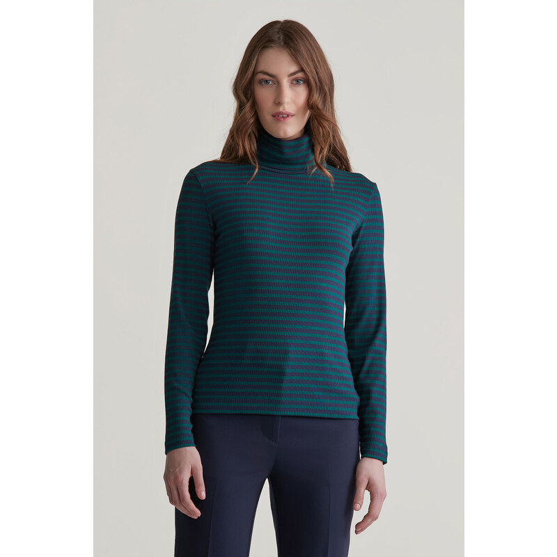 ROLÁK GANT SLIM STRIPED RIB TURTLENECK DEEP FOREST 99405483
