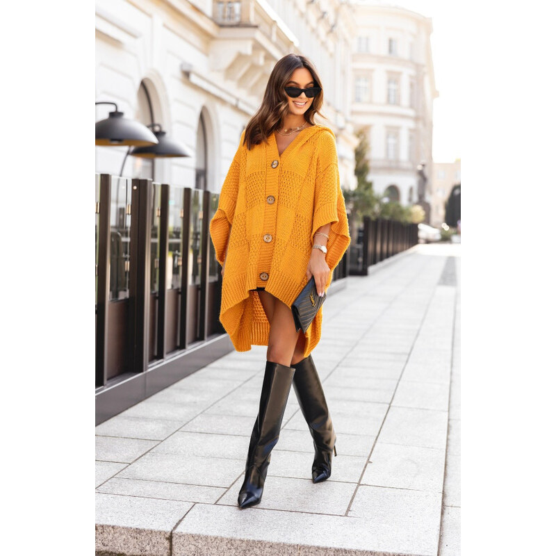 Dámské pončo s kapuci FASHIONWEEK-PERLA