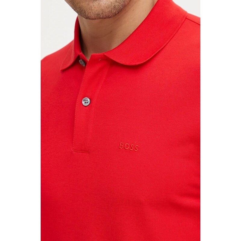 Bavlněné polo tričko BOSS Pallas