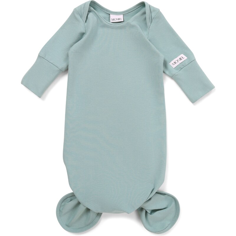 Moniel Novorozenecké body s uzlem Pastel mintová
