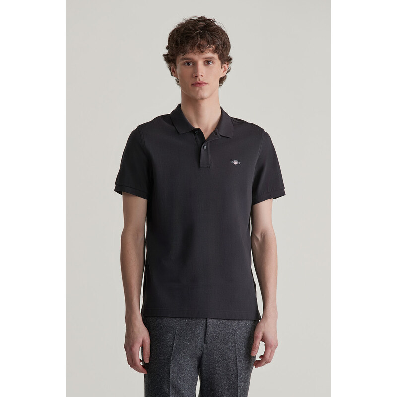 POLOKOŠILE GANT REG SHIELD SS PIQUE POLO BLACK