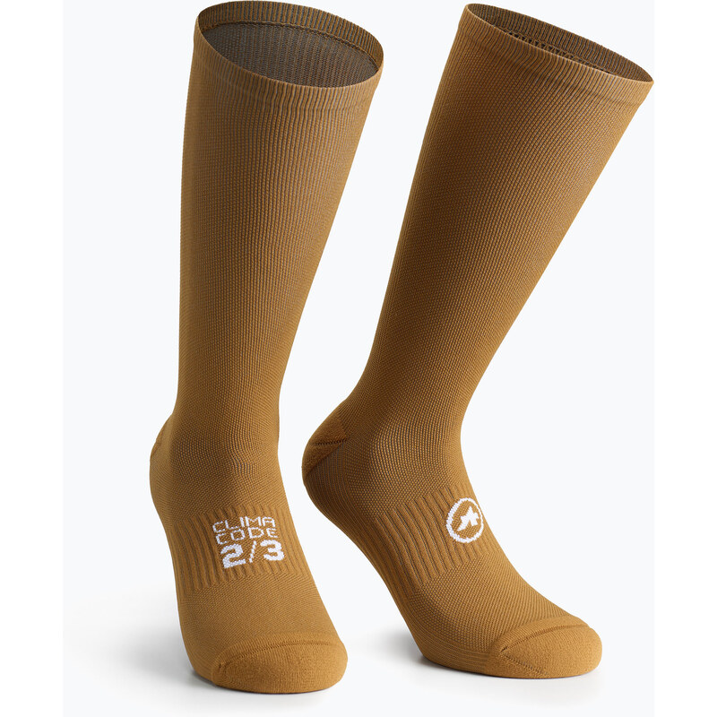 Cyklistické ponožky ASSOS Spring Fall Unisea bronze ash