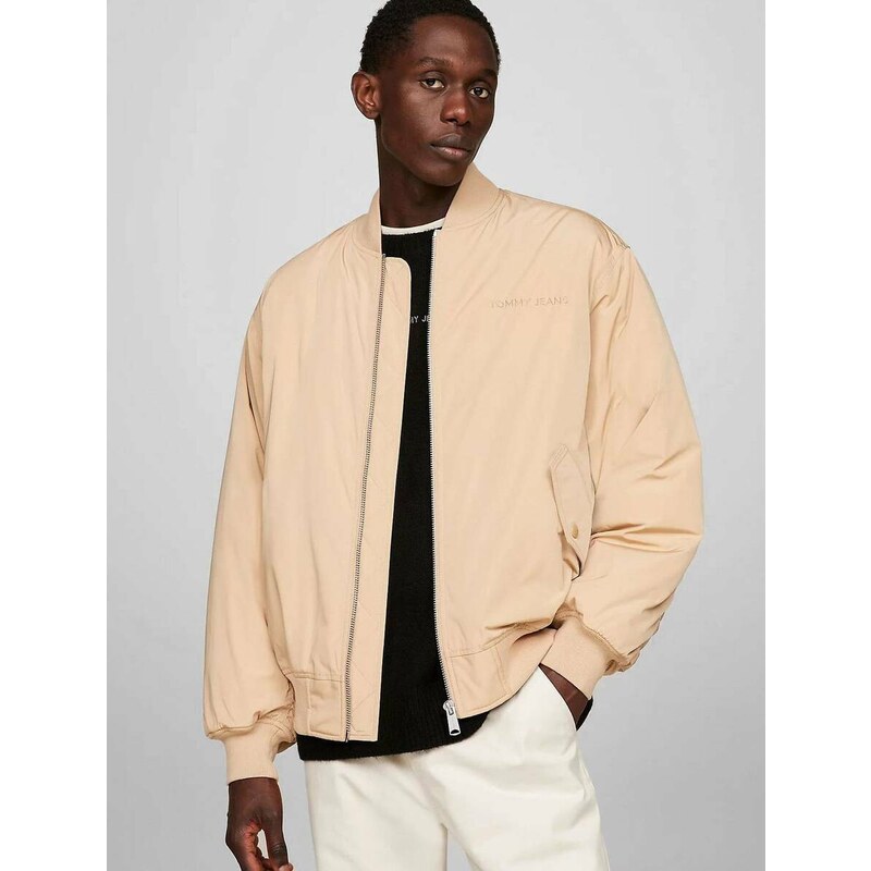 Tommy Jeans pánský béžový bomber