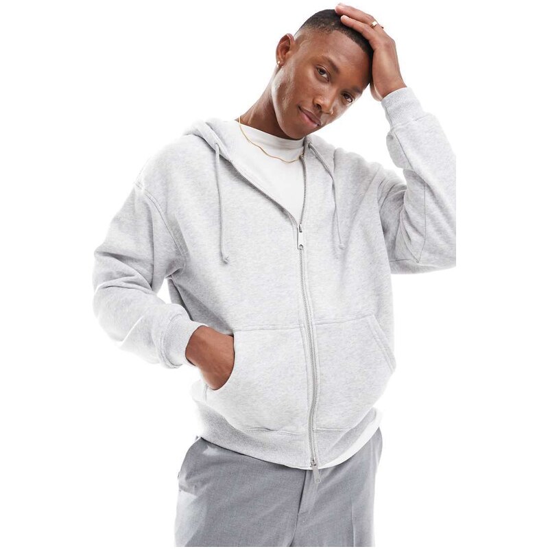 Cotton On boxy fit pullover hoodie in grey
