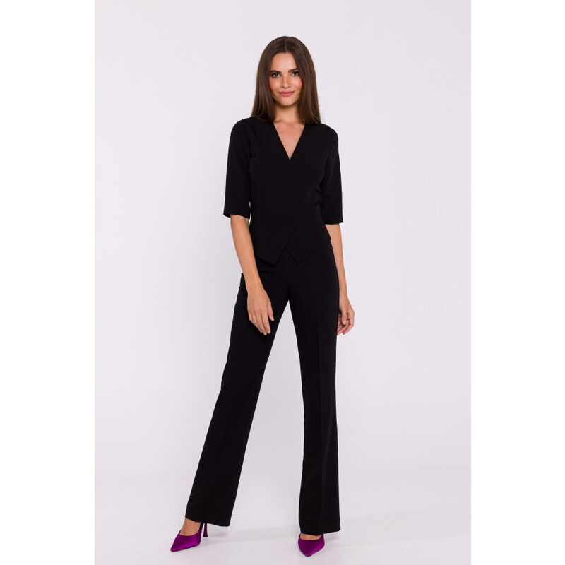 STYLOVE S377 Peplum overal - černý 99584174