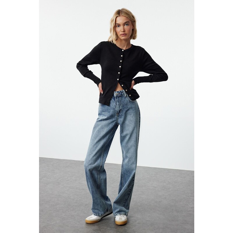 Trendyol Blue Premium More Sustainable Normal Waist Wide Leg Jeans 107079190