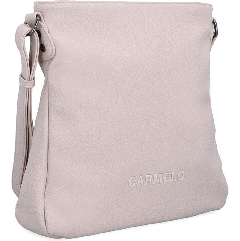 Kabelka ze syntetické kůže crossbody Carmelo růžová 4271 LI