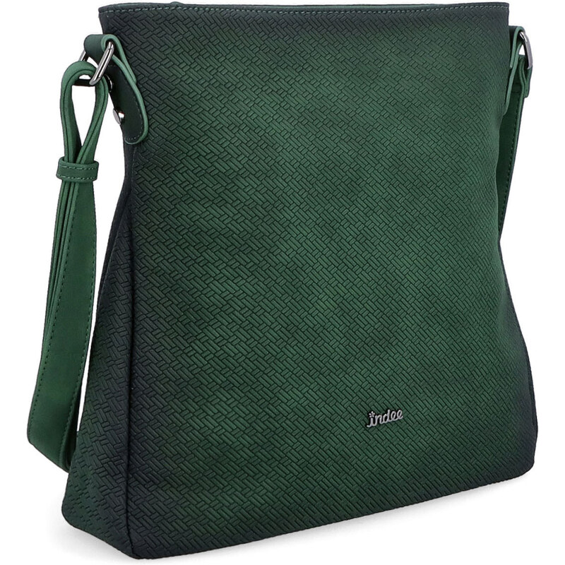 Kabelka ze syntetické kůže crossbody Indee zelená 6317 TZE 99592181