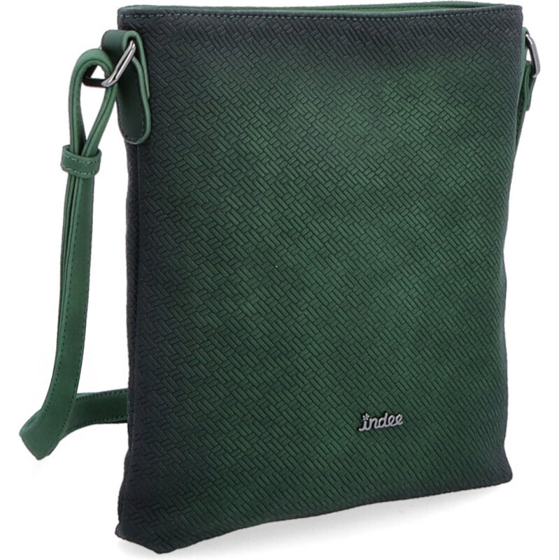 Kabelka ze syntetické kůže crossbody Indee zelená 6316 TZE 99592182