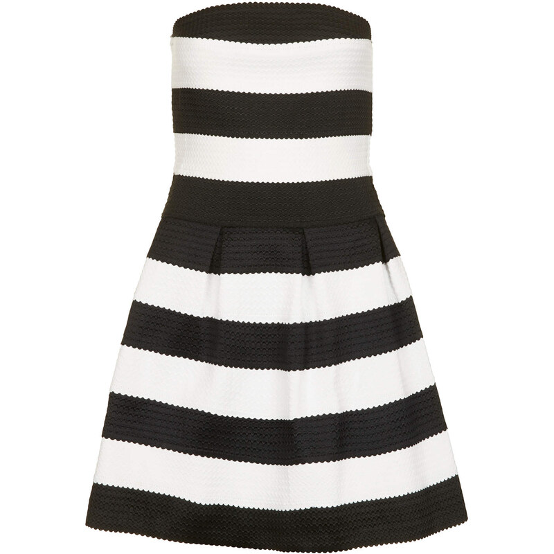 Topshop **Textured Contrast Stripe Bandeau Prom Dress by Rare