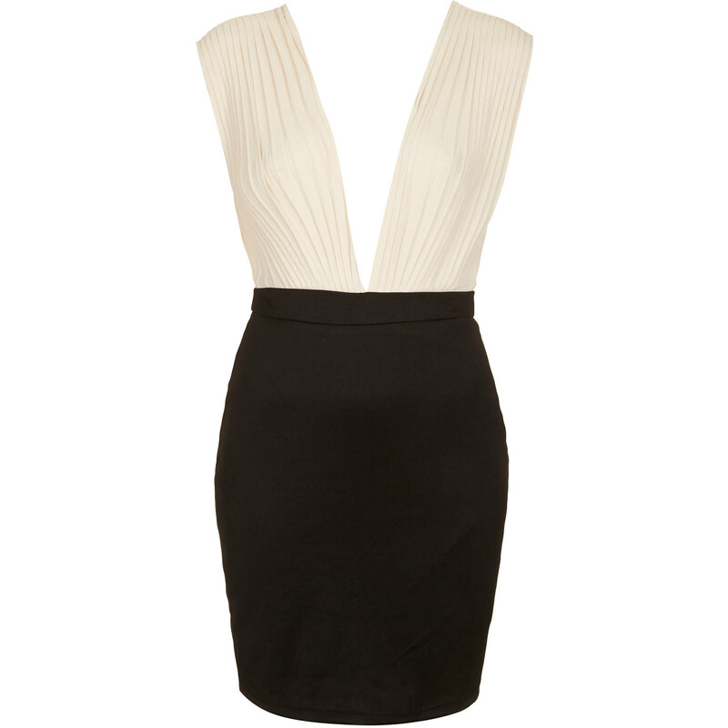 Topshop **Pleated Top Plunge Dress by Rare