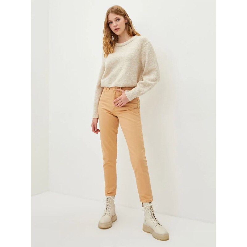 LC Waikiki Yüksel Waist Mom Fit Womens Jeans with Pockets