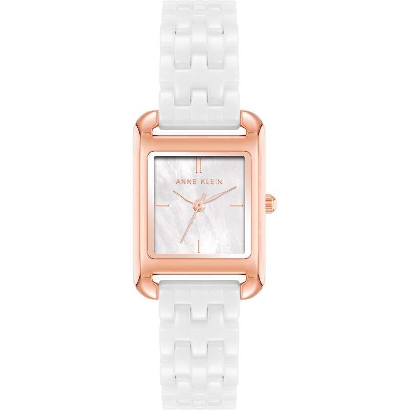 Anne Klein dámské hodinky hranaté růžovo zlaté AK/5022RGWT 99594579