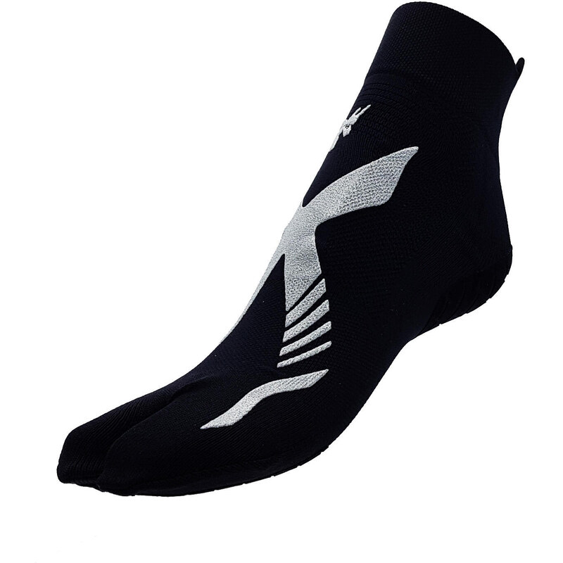 R-EVENGE Ponožky pool 1 finger pro dospělé, černé stříbro se stříbrným 93646487