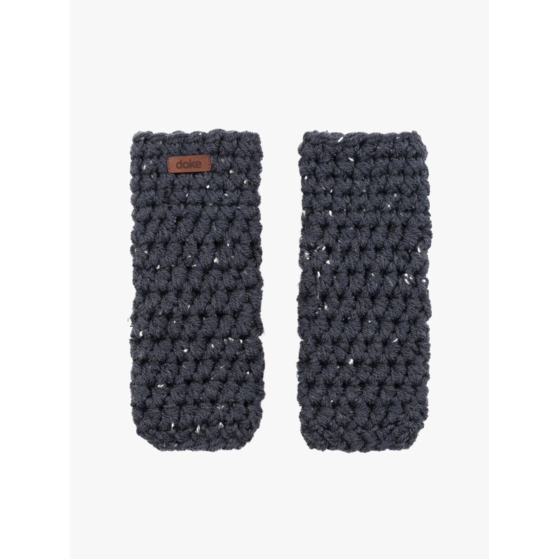DOKE Háčkované návleky Denim tweed