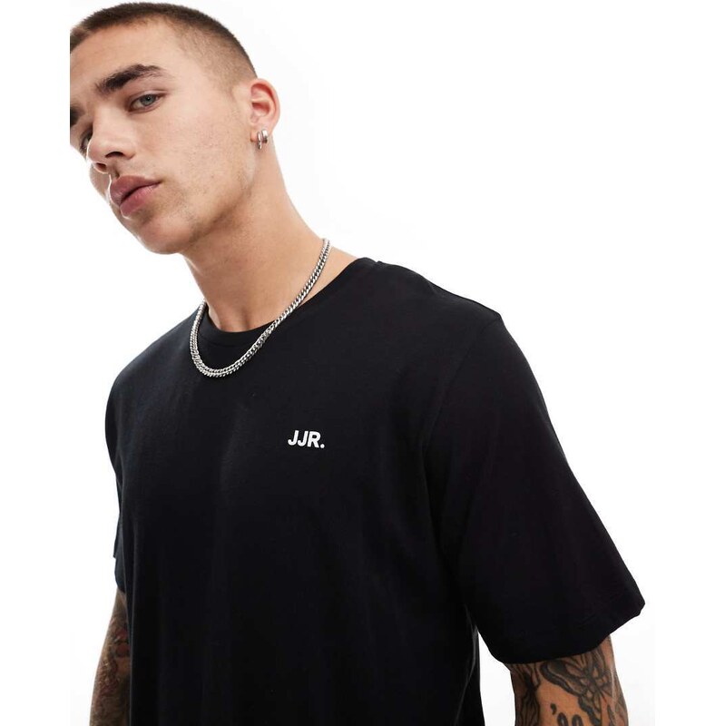 JJ Rebel t-shirt with small chest logo in black