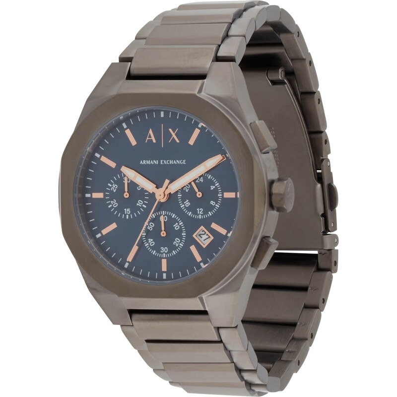 ARMANI EXCHANGE Analogové hodinky noční modrá / barvy bláta