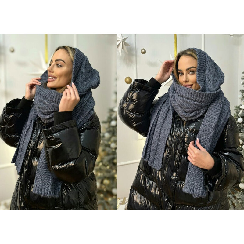 Fashionweek Dámská šála s kapucí dlouhý šátek 2w1 JK-CLEO 88204615