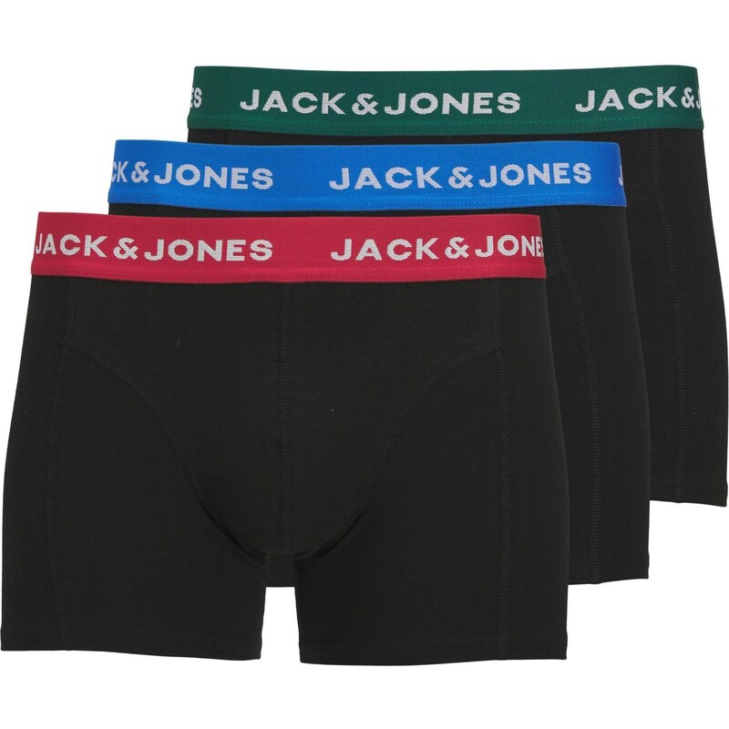 JACK & JONES Boxerky JACJOE modrá / námořnická modř / šedý melír