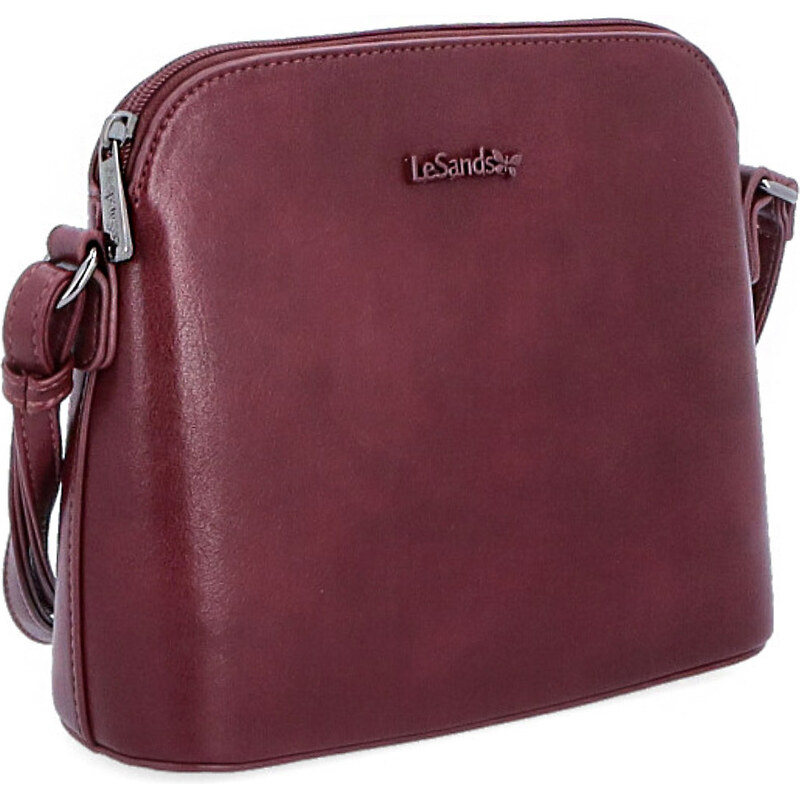 Kabelka ze syntetické kůže crossbody Le Sands vínová 7712 BO 99693093