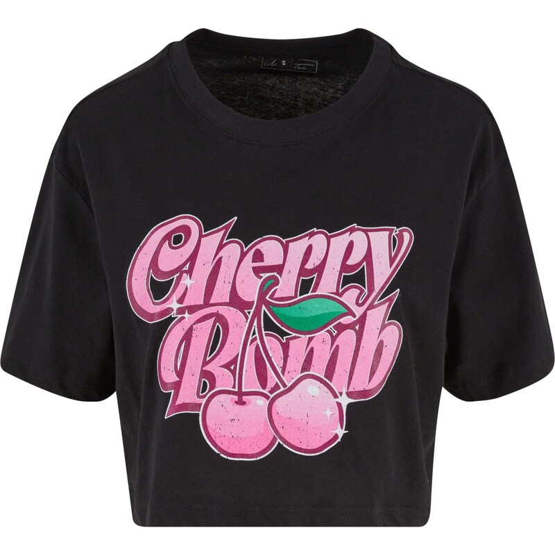 Miss Tee Oversized tričko Cherry Bomb zelená / pink / černá /