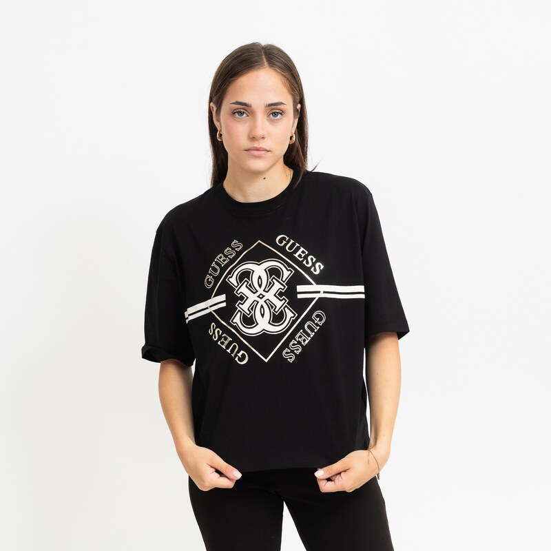 Guess krissy boxy tee BLACK