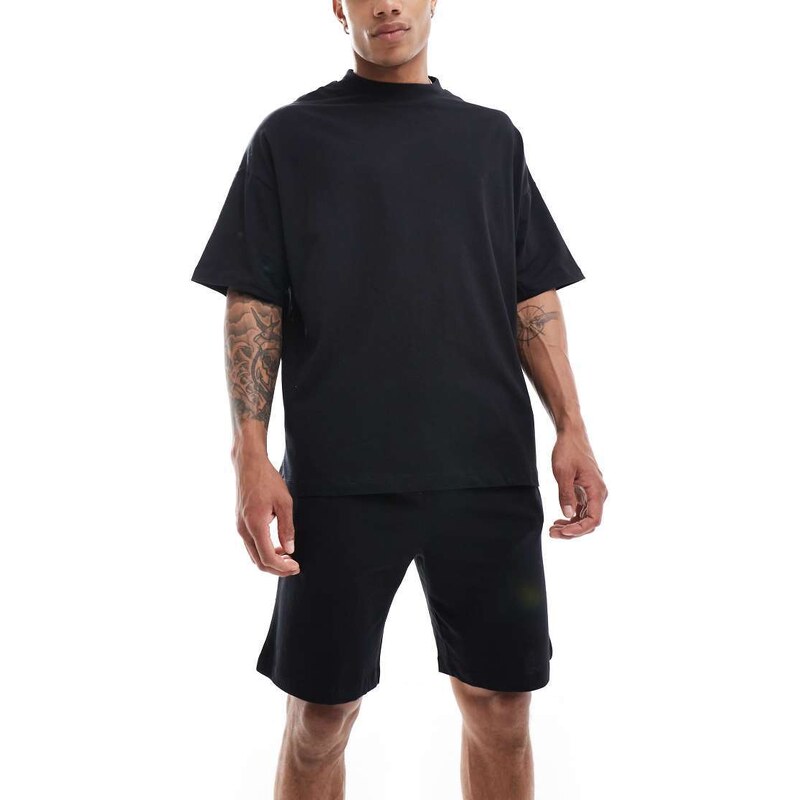 ASOS DESIGN oversized pyjama sets in black