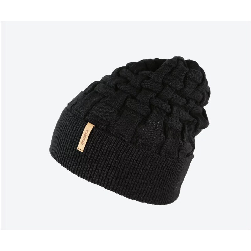 Dětská pletená Merino čepice Kama B100 110 Černá